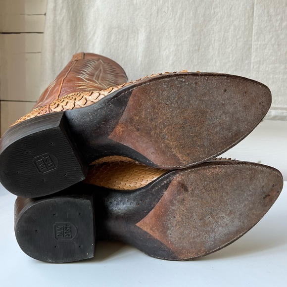 Dan Post PYTHON Leather Cowboy Boots - Picture 5 of 9
